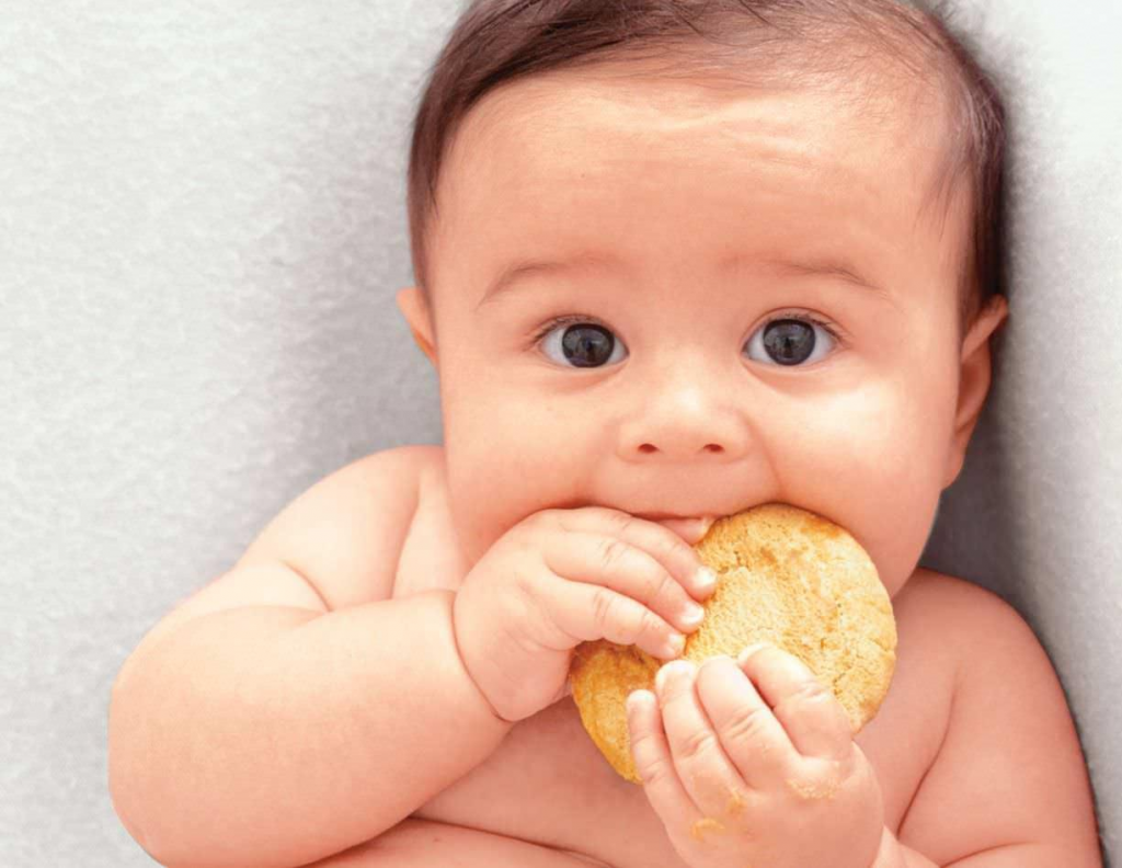 Bánh ăn dặm là một dạng thức ăn liền cho bé không cần chế biến
