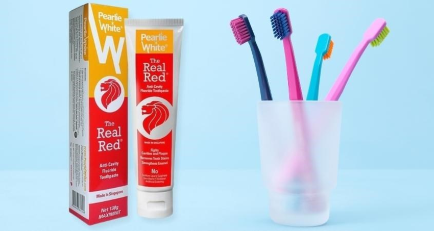 Kem đánh răng The Real Red Anti-Cavity Fluoride làm trắng răng hiệu quả